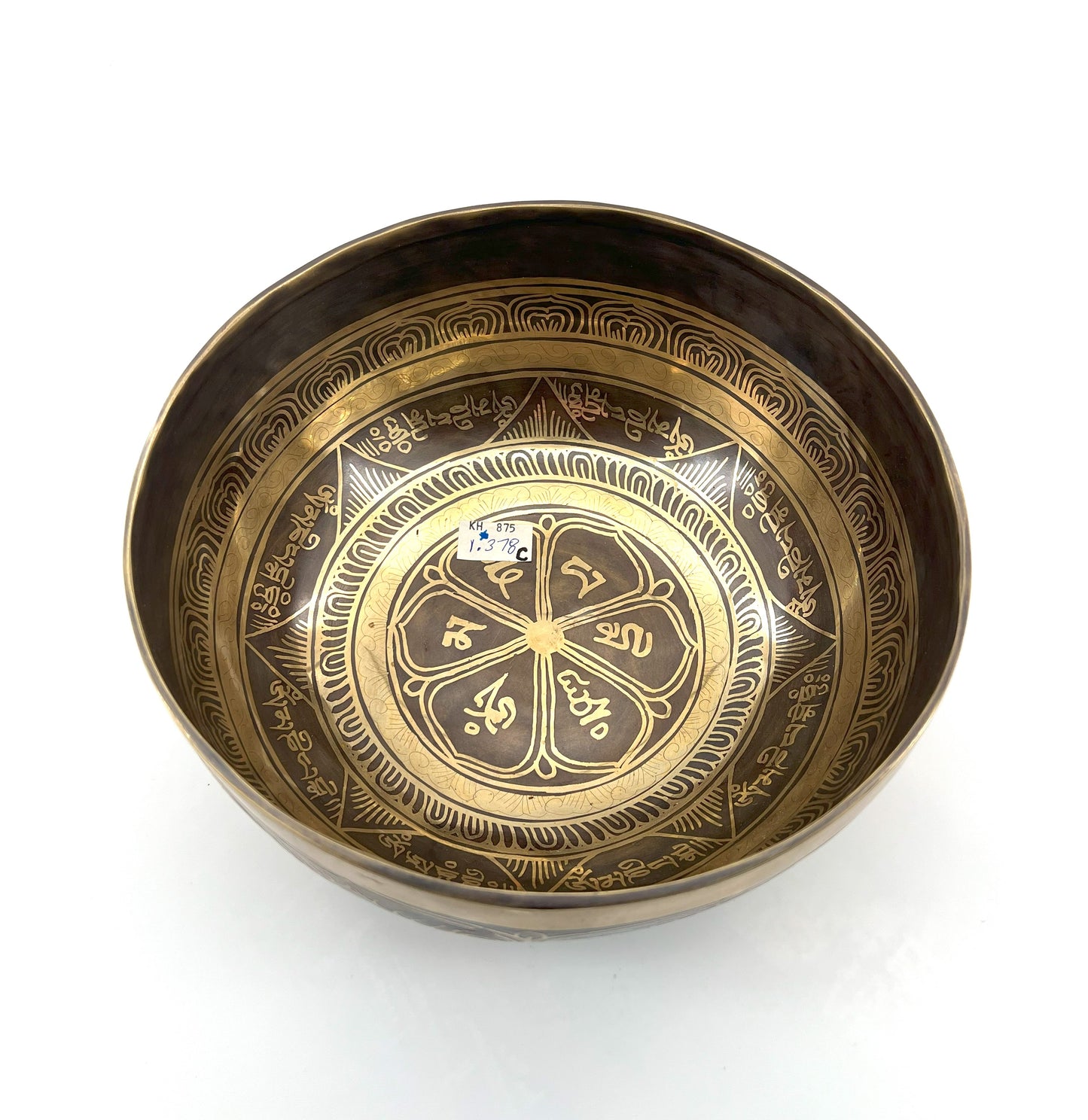 Tibetan Singing Bowl - 8 Auspicious Symbols - Root Chakra 1