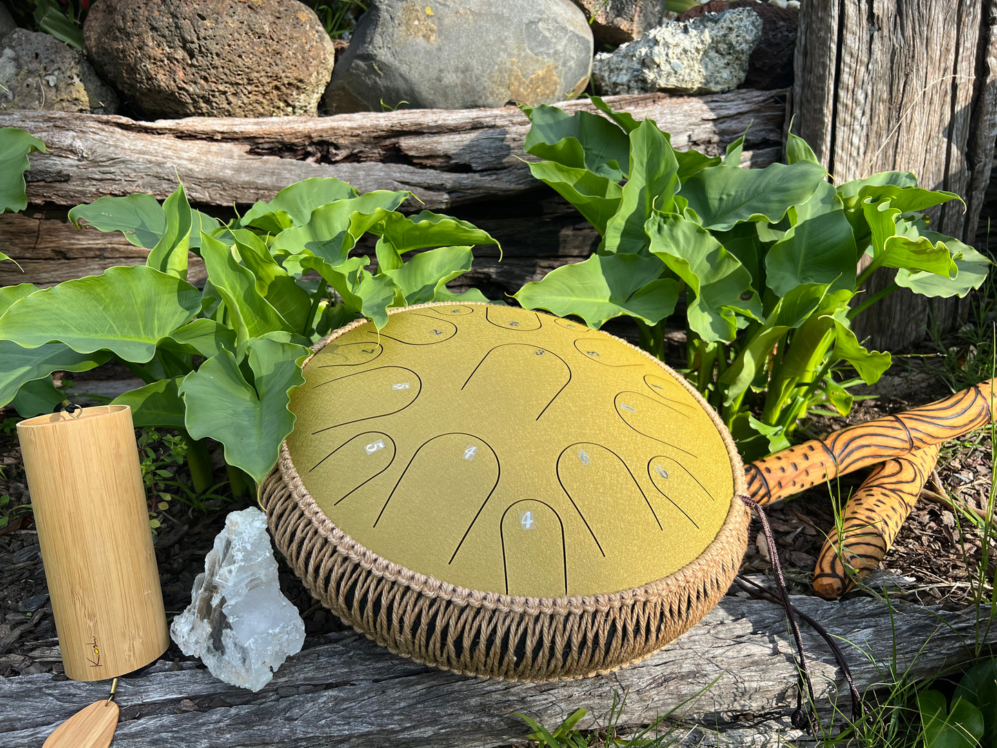 Hluru Steel Tongue Drum 14" 15-Note D Major