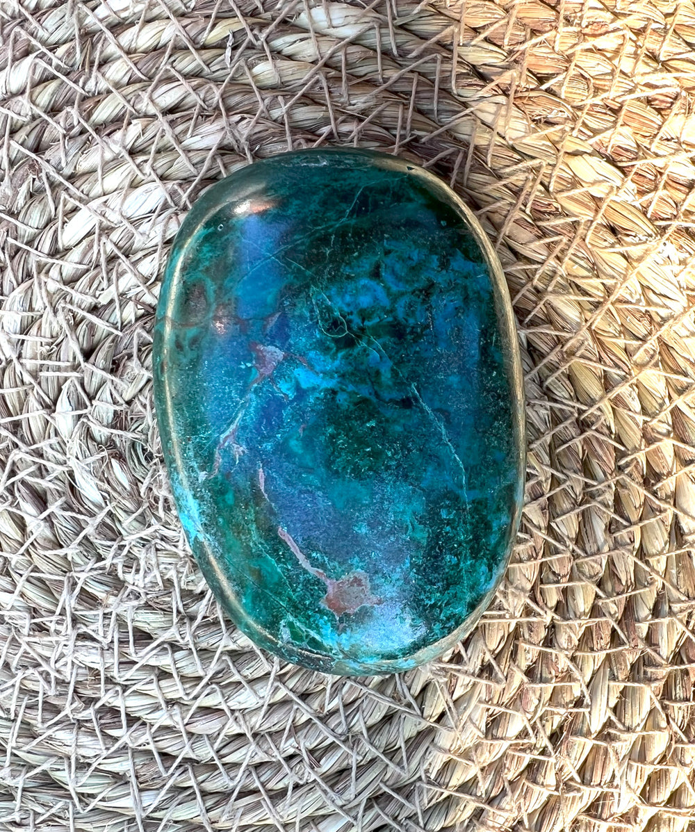 Chrysocolla & Malachite Palmstone - 1