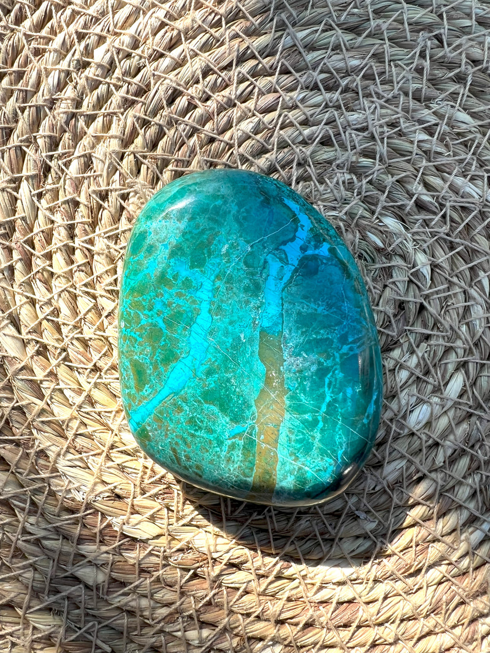 Chrysocolla & Malachite Palmstone - 2